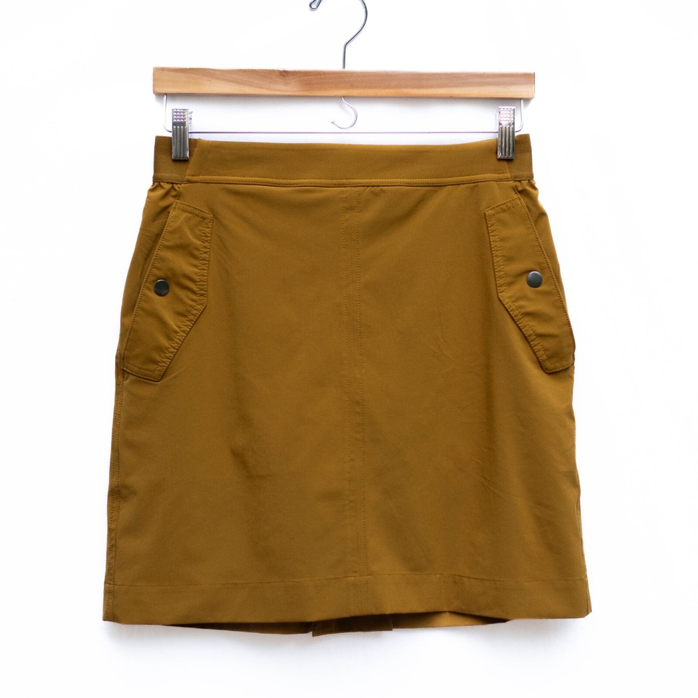 Athleta Vienna Cargo Scort Sz 6 Mustard Yellow Stretch Gorpcore Golf Athletic